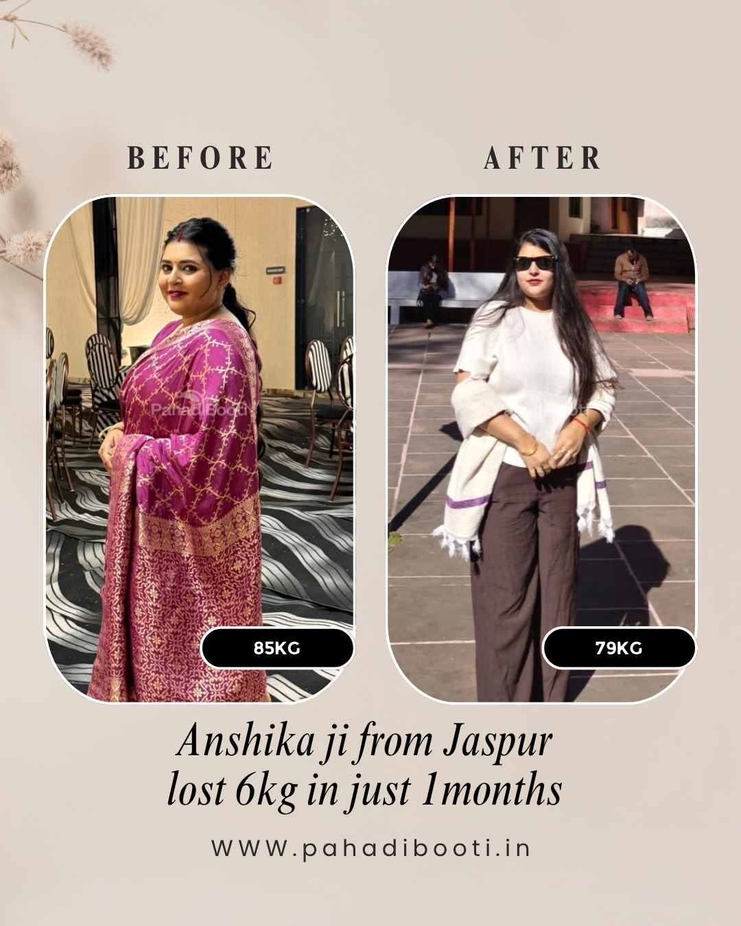 Weight loss result