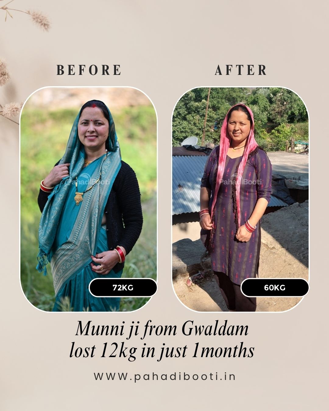 PahadiBooti customer result 3