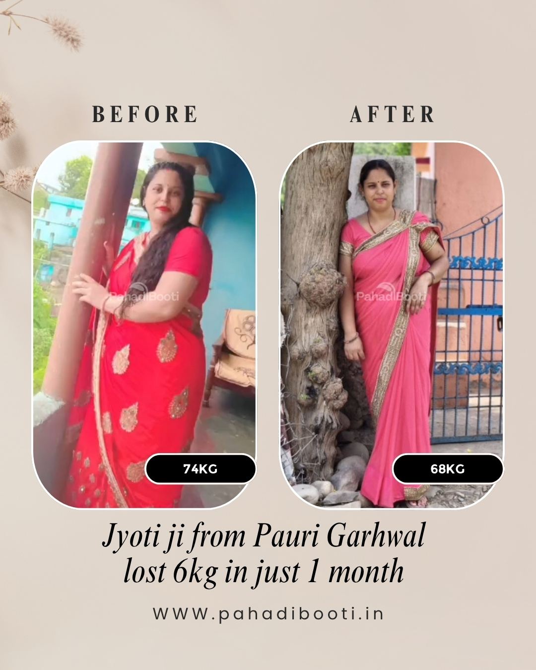 PahadiBooti customer result 4