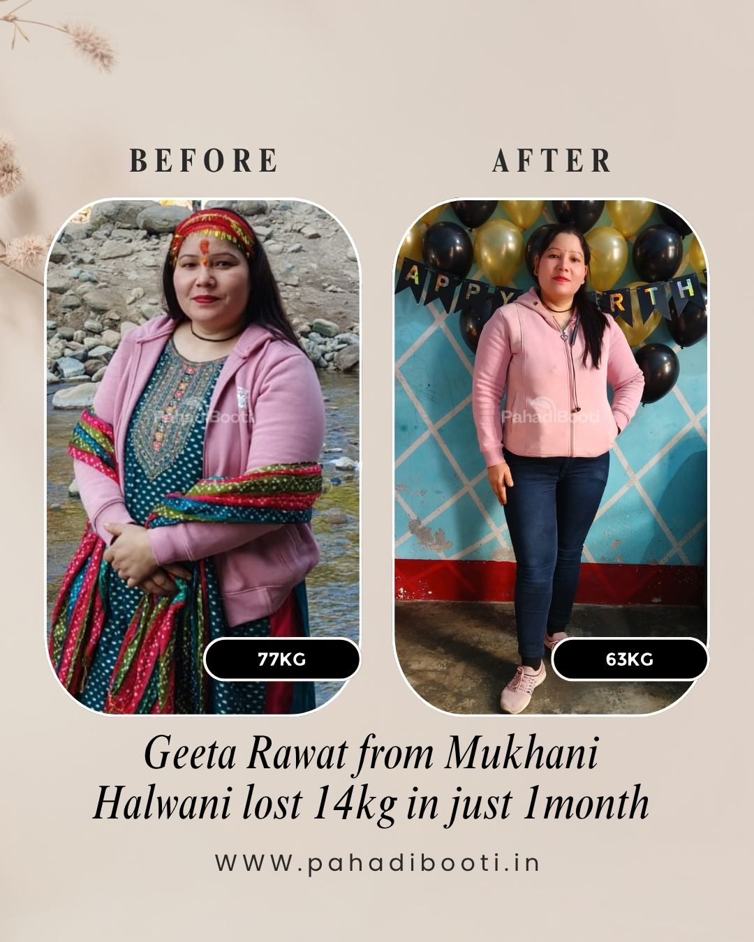PahadiBooti customer result 5