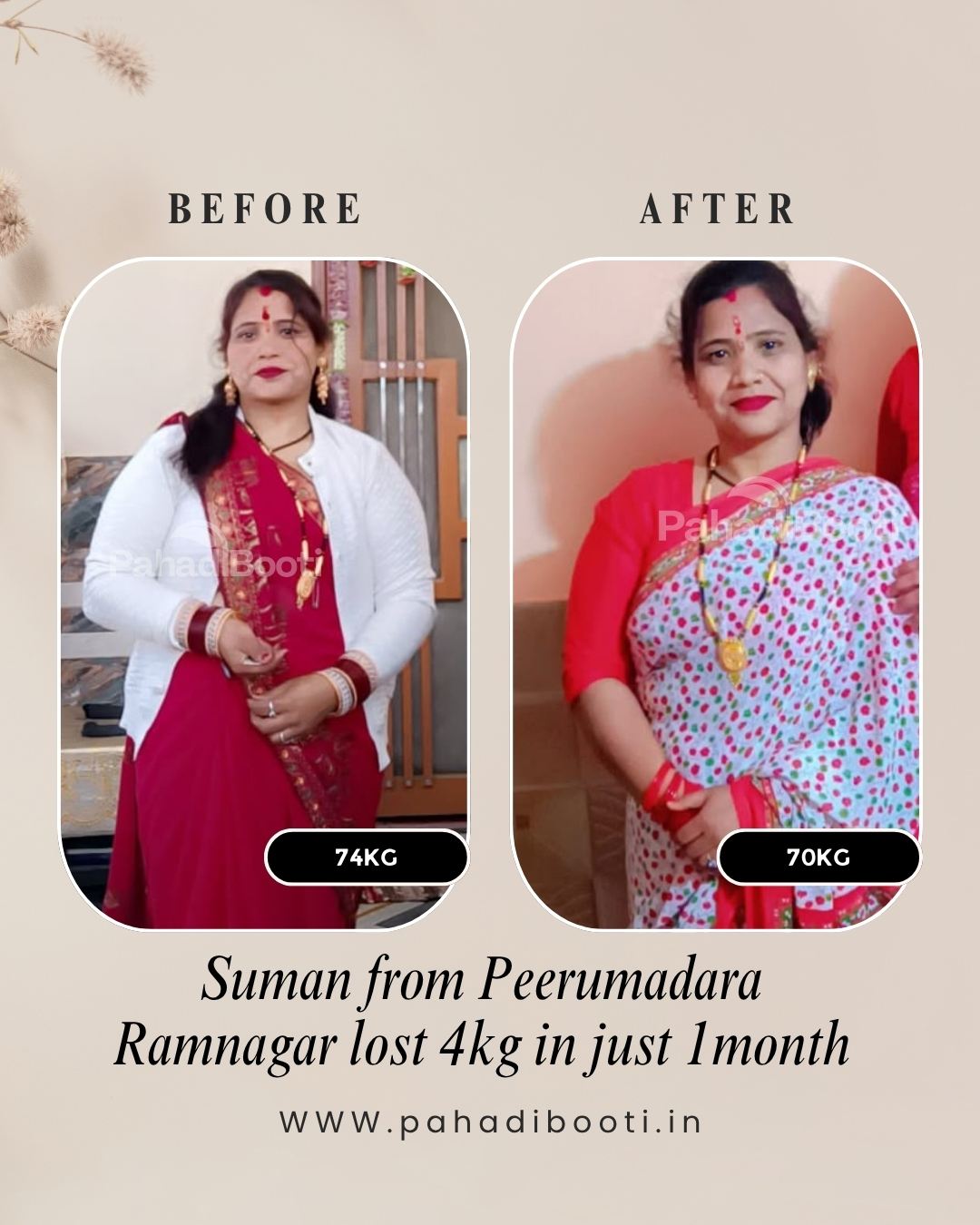 PahadiBooti customer result 7