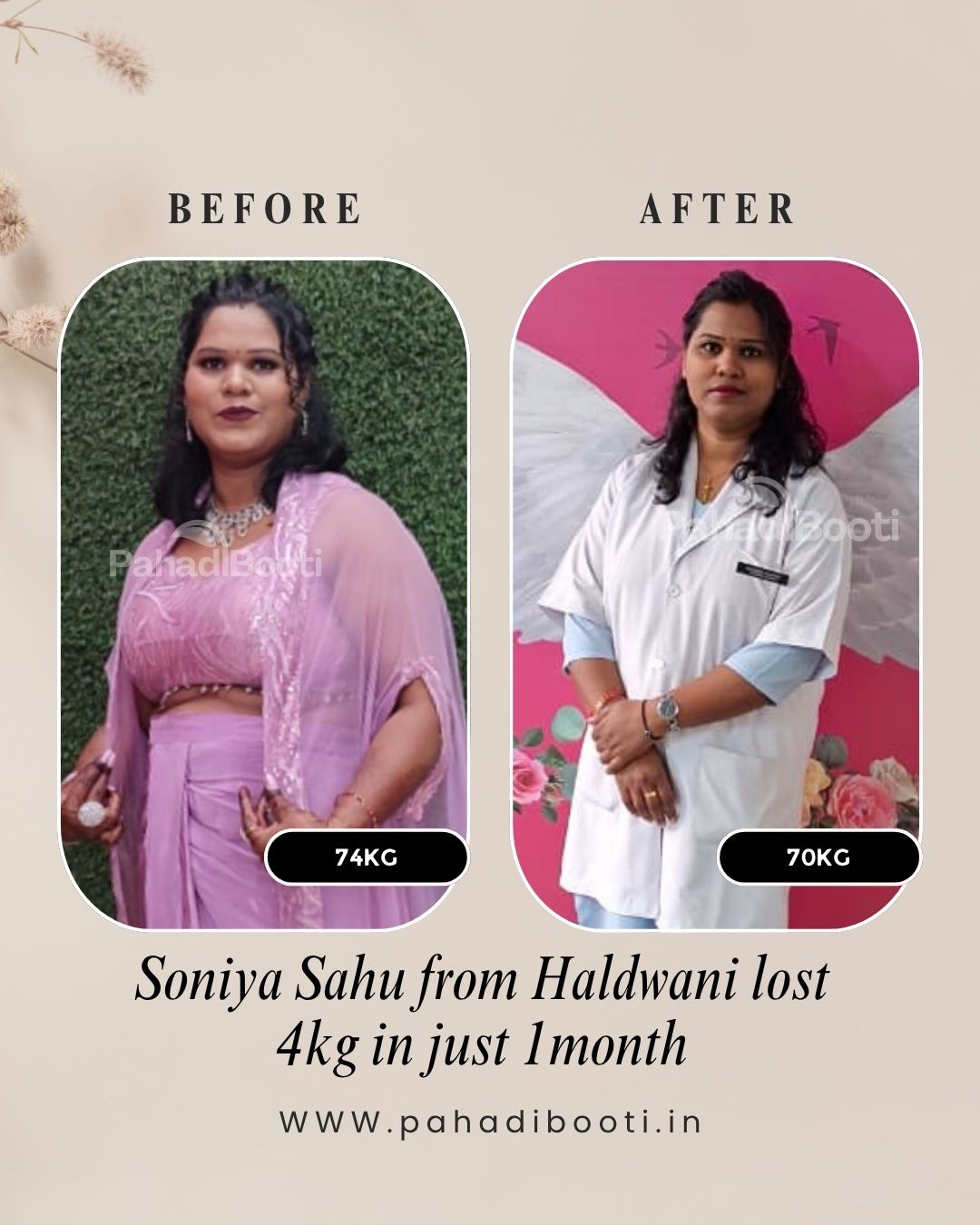 PahadiBooti customer result 8
