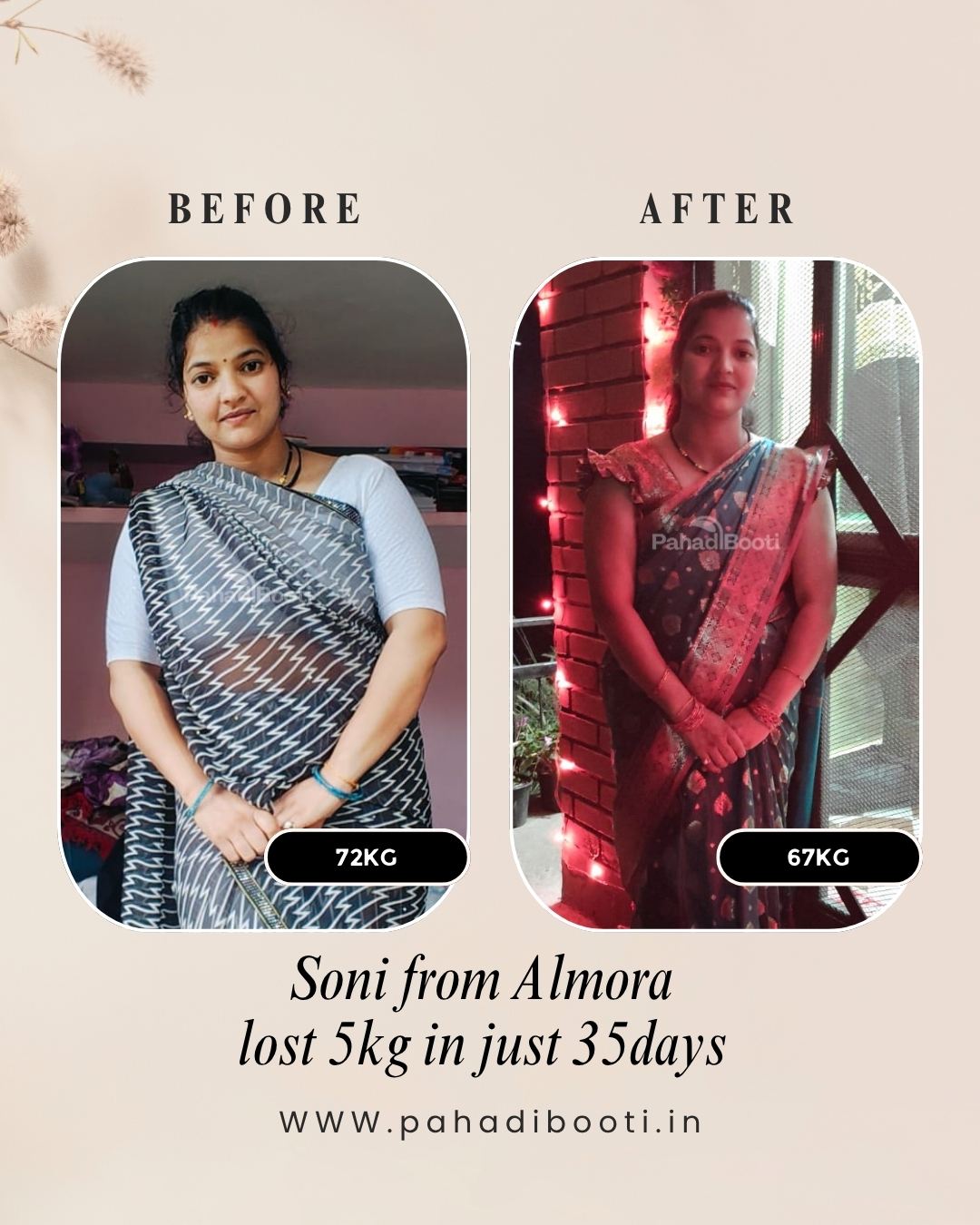 PahadiBooti customer result 11