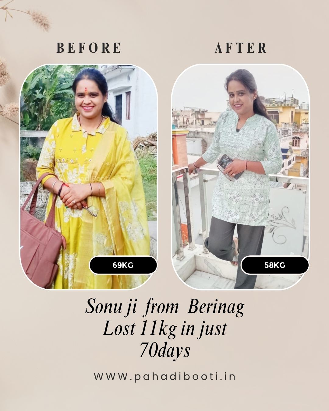PahadiBooti customer result 13